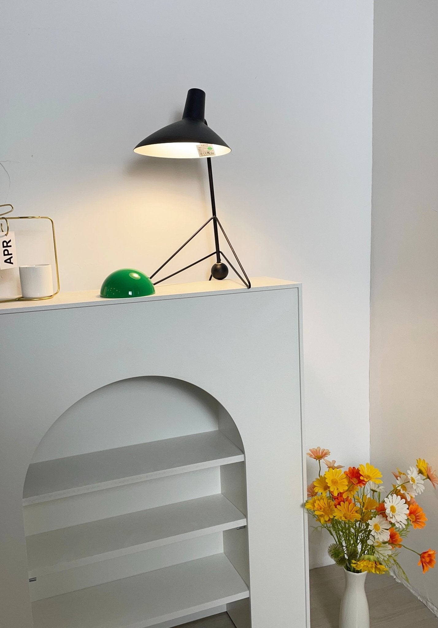 Svelte Noir Table Lamp | Matte Black Metal | 31cm Diameter