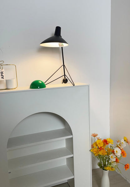 Svelte Noir Table Lamp | Matte Black Metal | 31cm Diameter