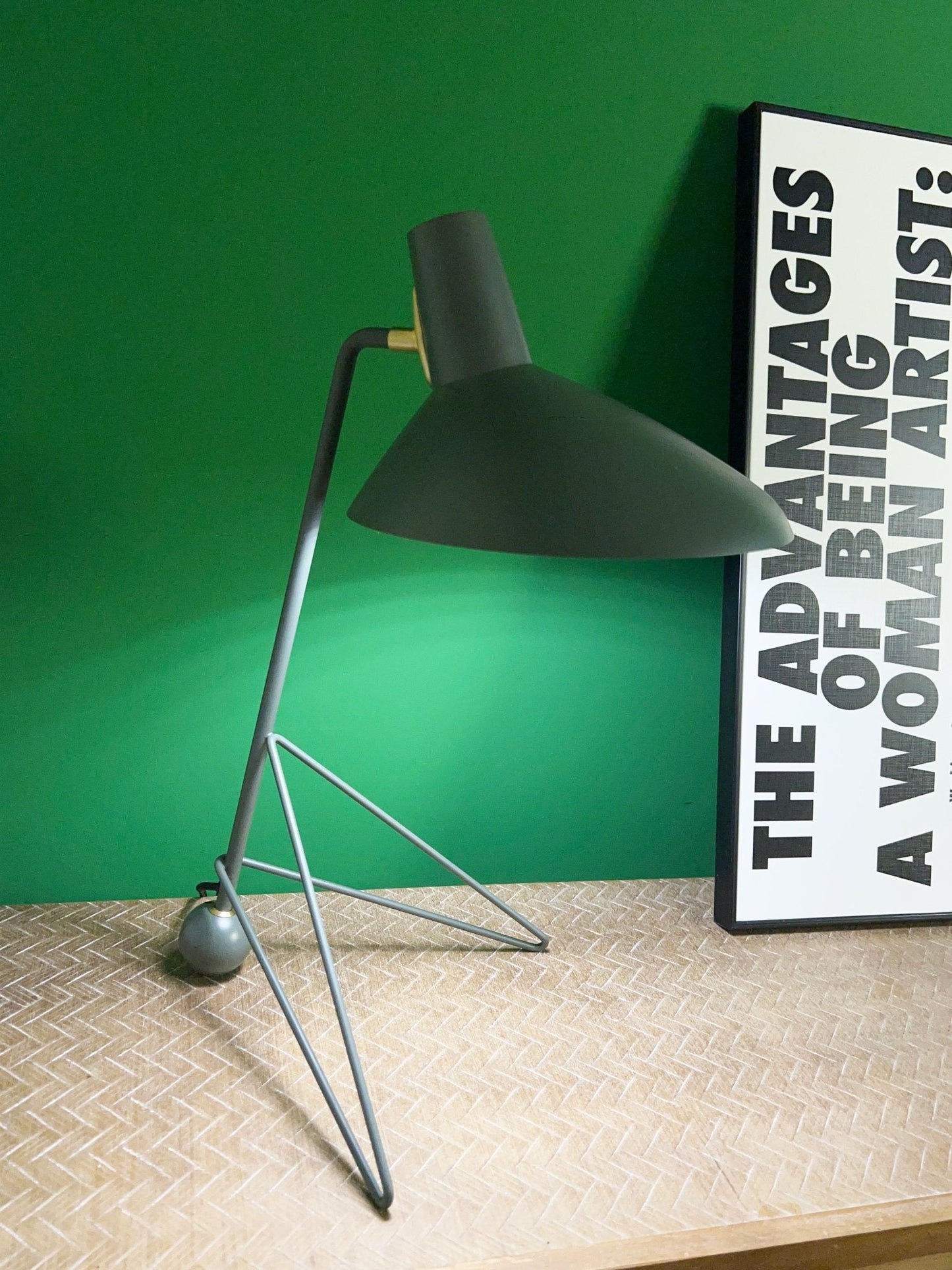 Svelte Noir Table Lamp | Matte Black Metal | 31cm Diameter
