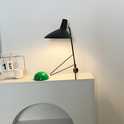 Svelte Noir Table Lamp | Matte Black Metal | 31cm Diameter