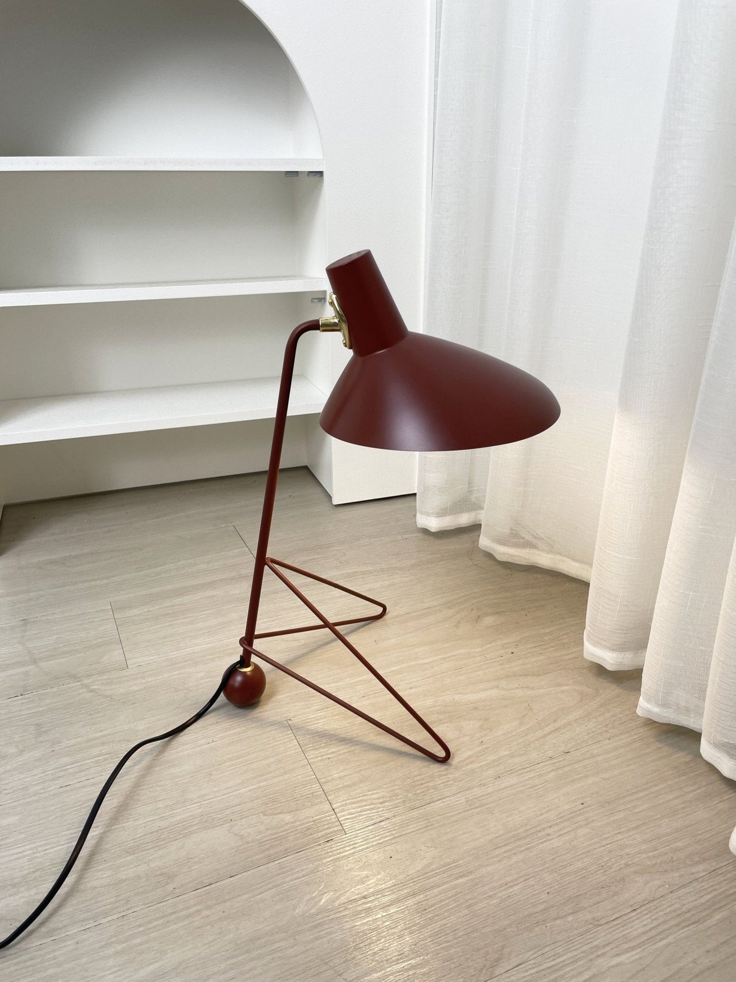 Svelte Noir Table Lamp | Matte Black Metal | 31cm Diameter