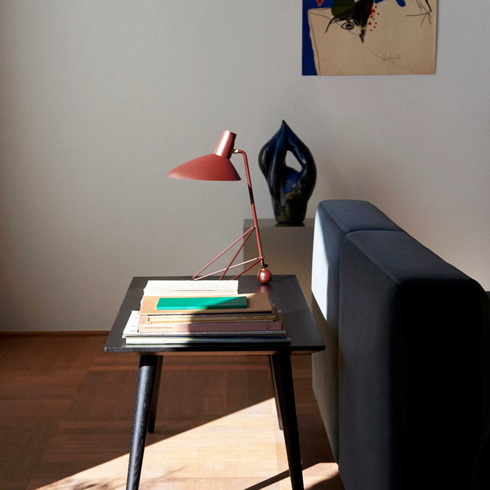 Svelte Noir Table Lamp | Matte Black Metal | 31cm Diameter
