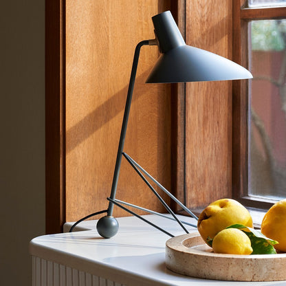 Svelte Noir Table Lamp | Matte Black Metal | 31cm Diameter