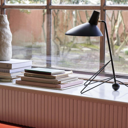 Svelte Noir Table Lamp | Matte Black Metal | 31cm Diameter