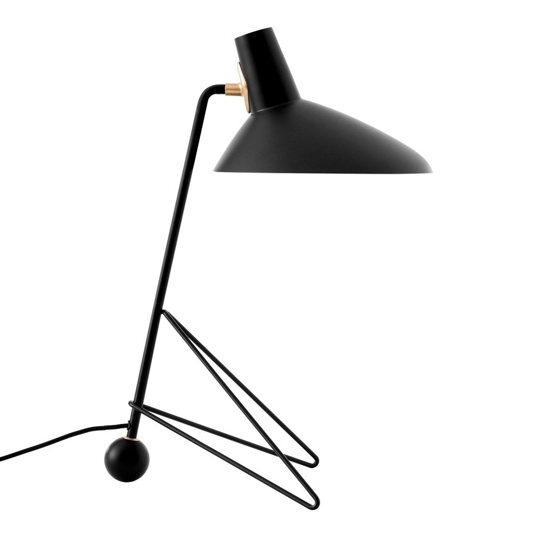 Svelte Noir Table Lamp | Matte Black Metal | 31cm Diameter