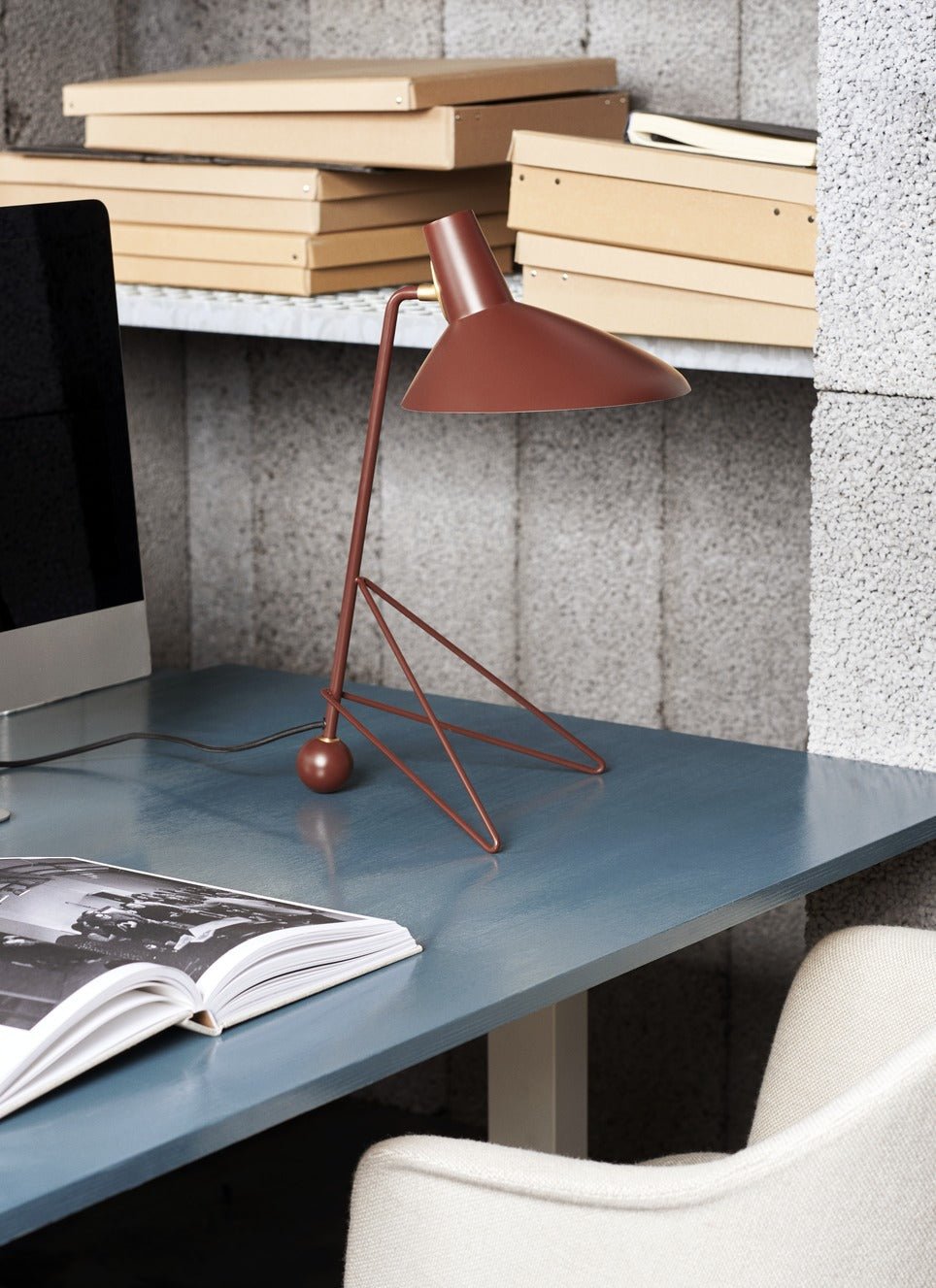 Svelte Noir Table Lamp | Matte Black Metal | 31cm Diameter
