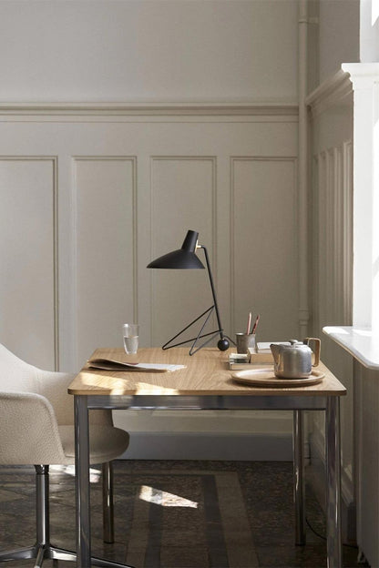 Svelte Noir Table Lamp | Matte Black Metal | 31cm Diameter