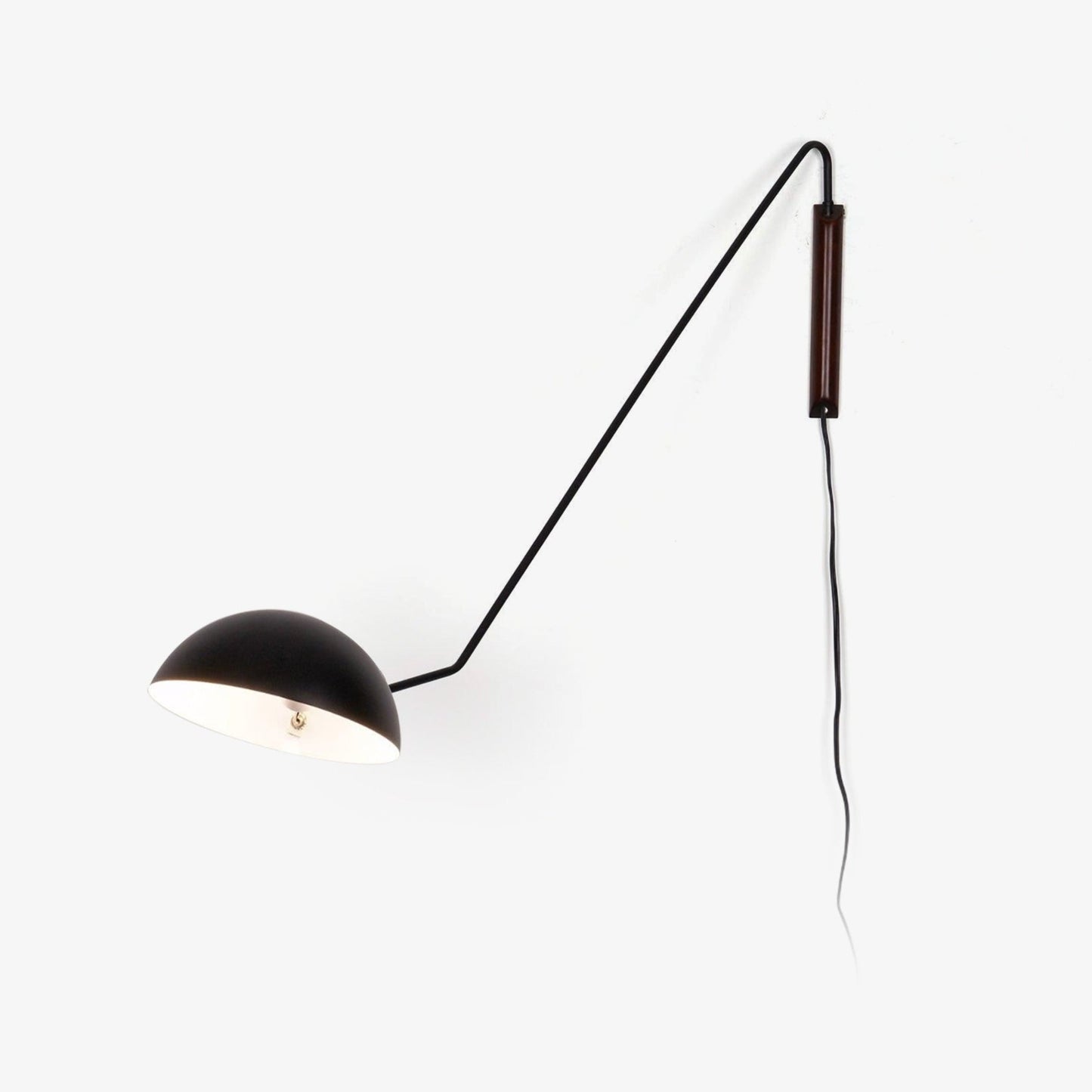 Swing Dome Wall Light Set | Wood & Aluminum | White and Black Finish