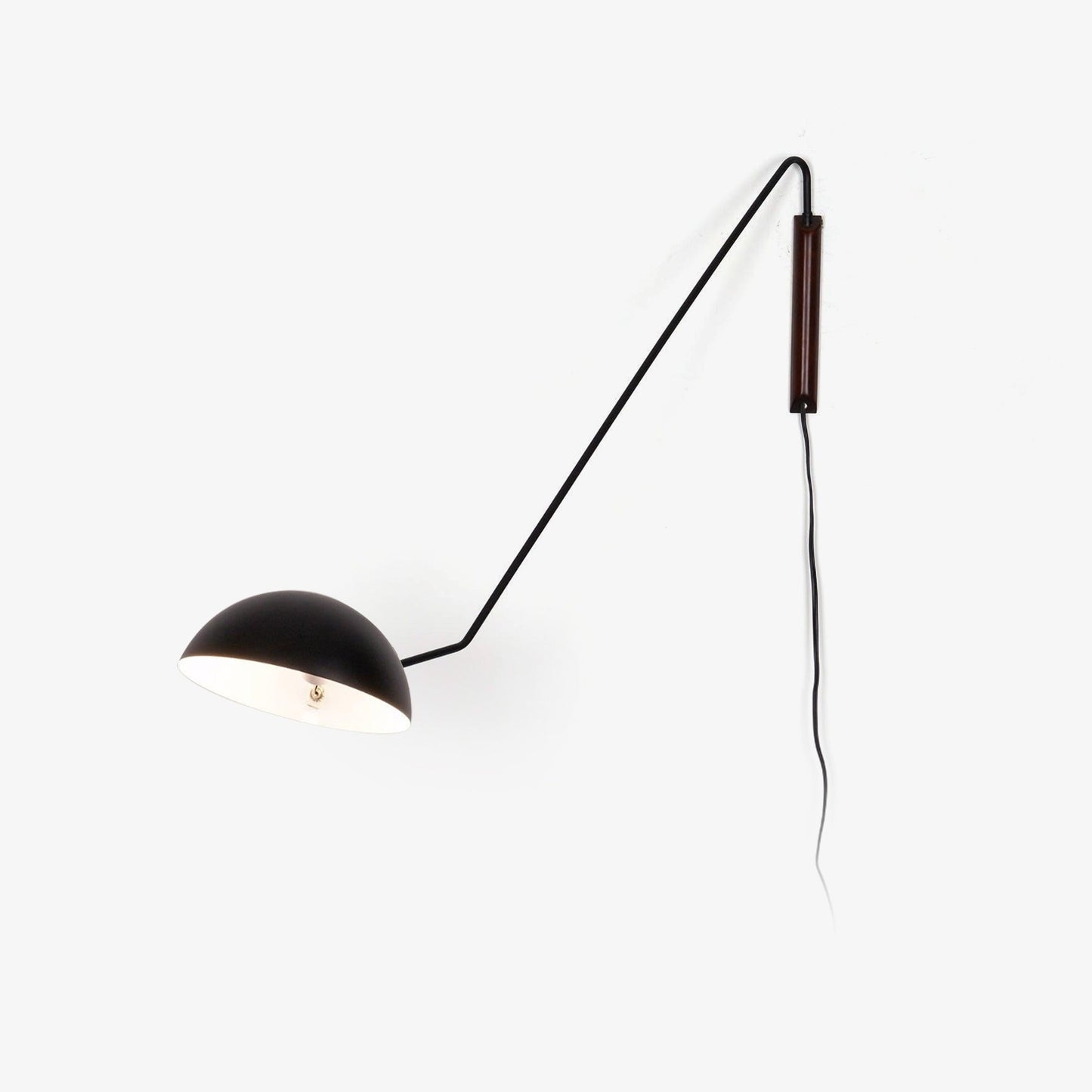 Swing Dome Wall Light Set | Wood & Aluminum | White and Black Finish