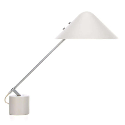 Minimalist Desk Lamp | White Aluminum Shade | Adjustable Steel Arm