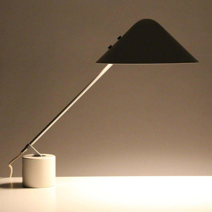 Minimalist Desk Lamp | White Aluminum Shade | Adjustable Steel Arm
