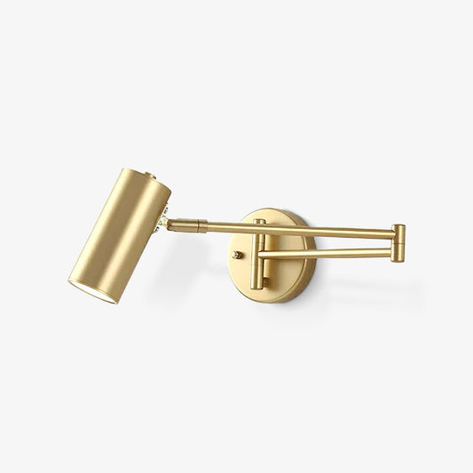 Swing Arm Wall Sconce | Metal | Set of 2 | Gold & Black