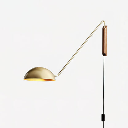 Swing Dome Wall Light Set | Wood & Aluminum | White and Black Finish