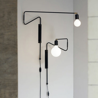 Swing Wall Lamp | Adjustable Brass & Metal | Set of 2