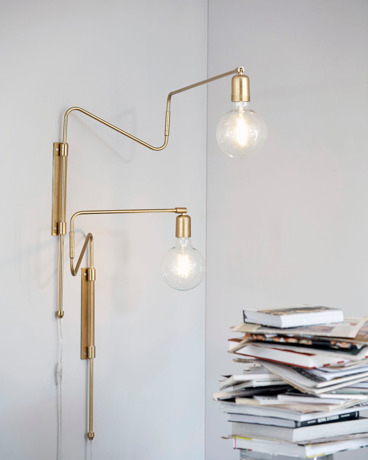 Swing Wall Lamp | Adjustable Brass & Metal | Set of 2
