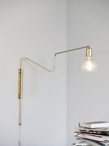 Swing Wall Lamp | Adjustable Brass & Metal | Set of 2