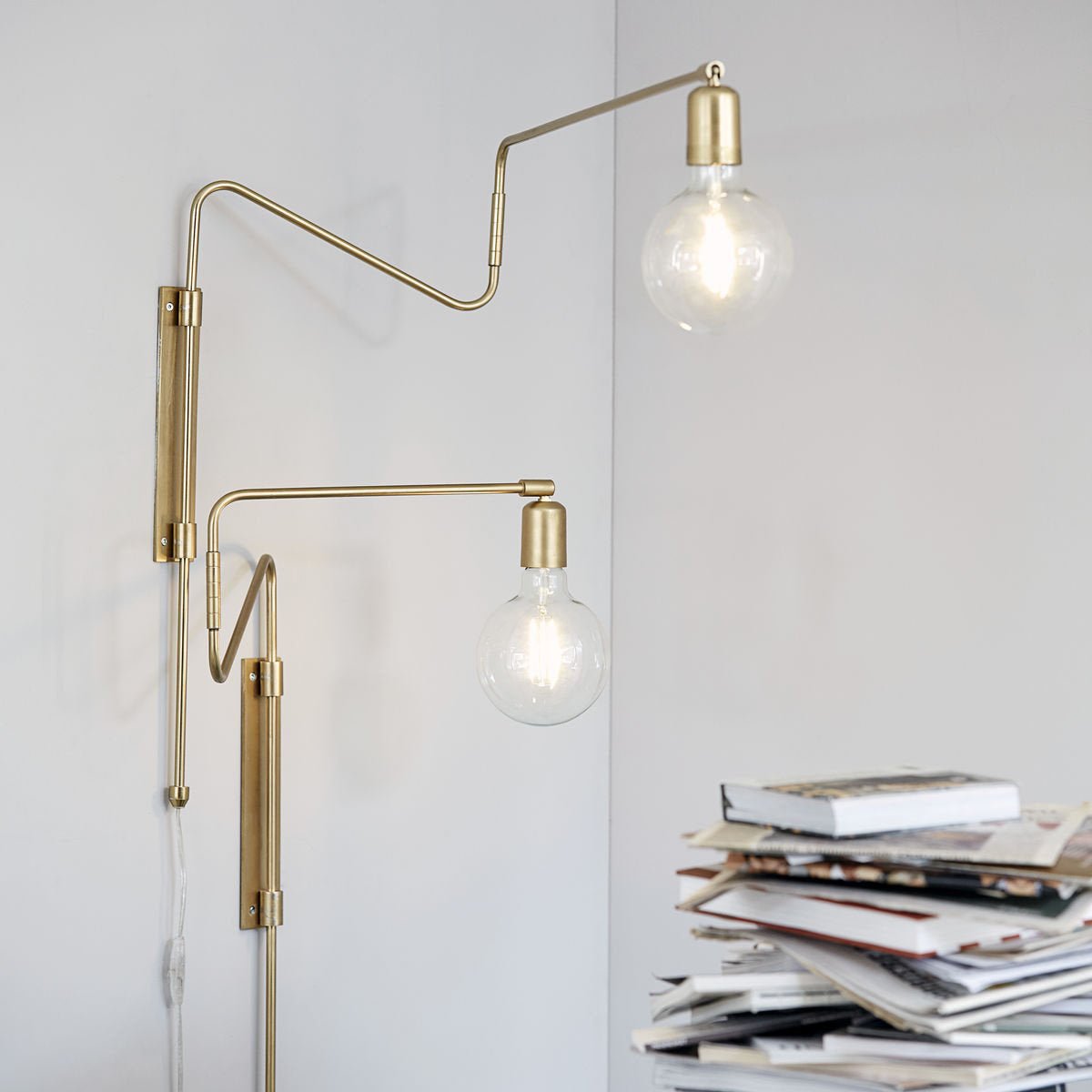 Swing Wall Lamp | Adjustable Brass & Metal | Set of 2