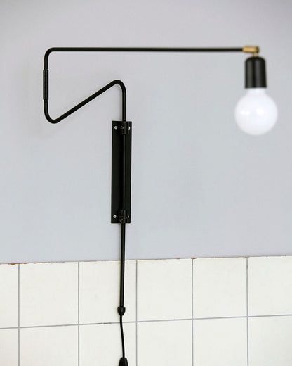 Swing Wall Lamp | Adjustable Brass & Metal | Set of 2