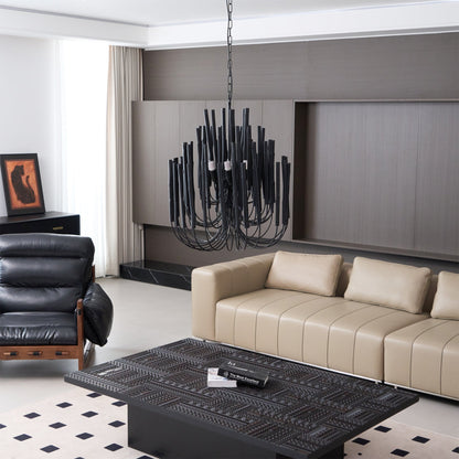 Swinton Chandelier | White Wood & Metal | Multiple Head Options