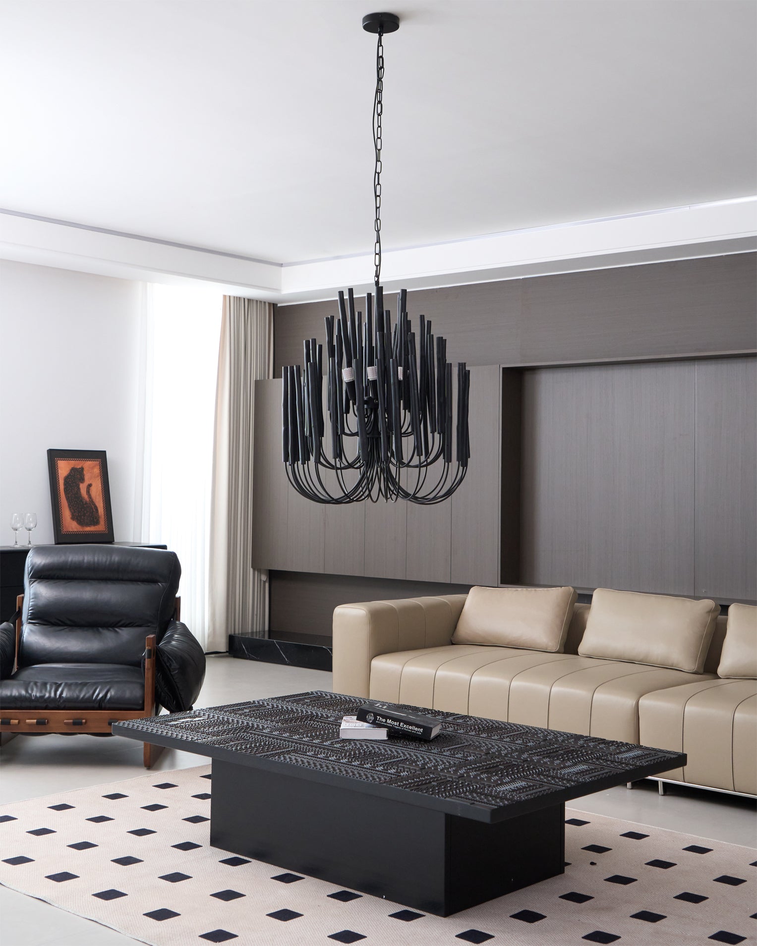 Swinton Chandelier | White Wood & Metal | Multiple Head Options
