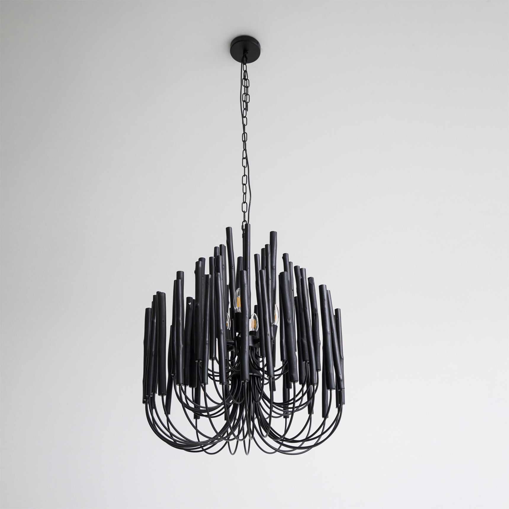 Swinton Chandelier | White Wood & Metal | Multiple Head Options
