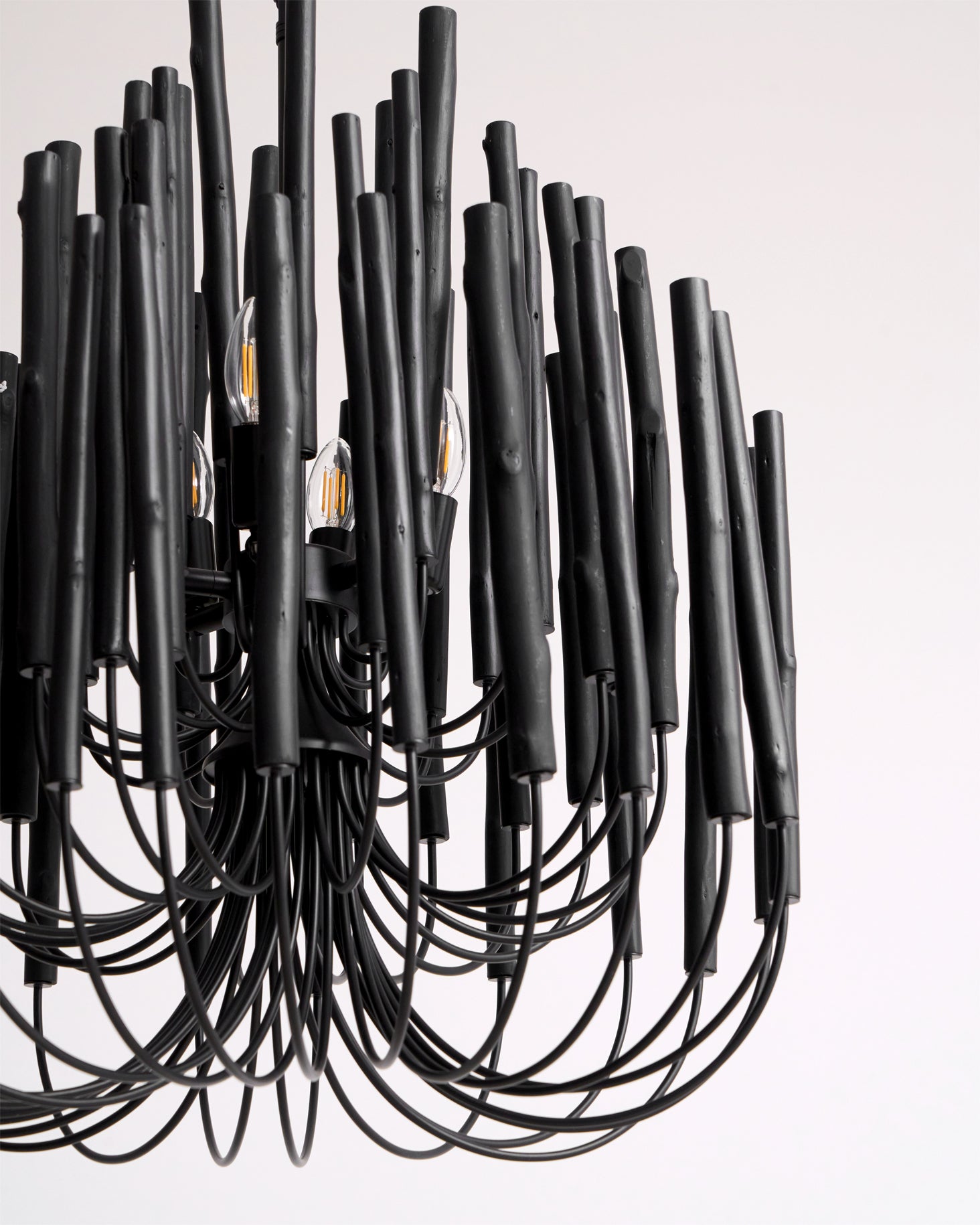 Swinton Chandelier | White Wood & Metal | Multiple Head Options