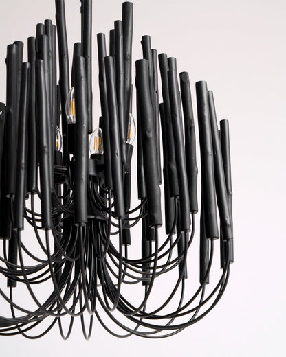 Swinton Chandelier | White Wood & Metal | Multiple Head Options