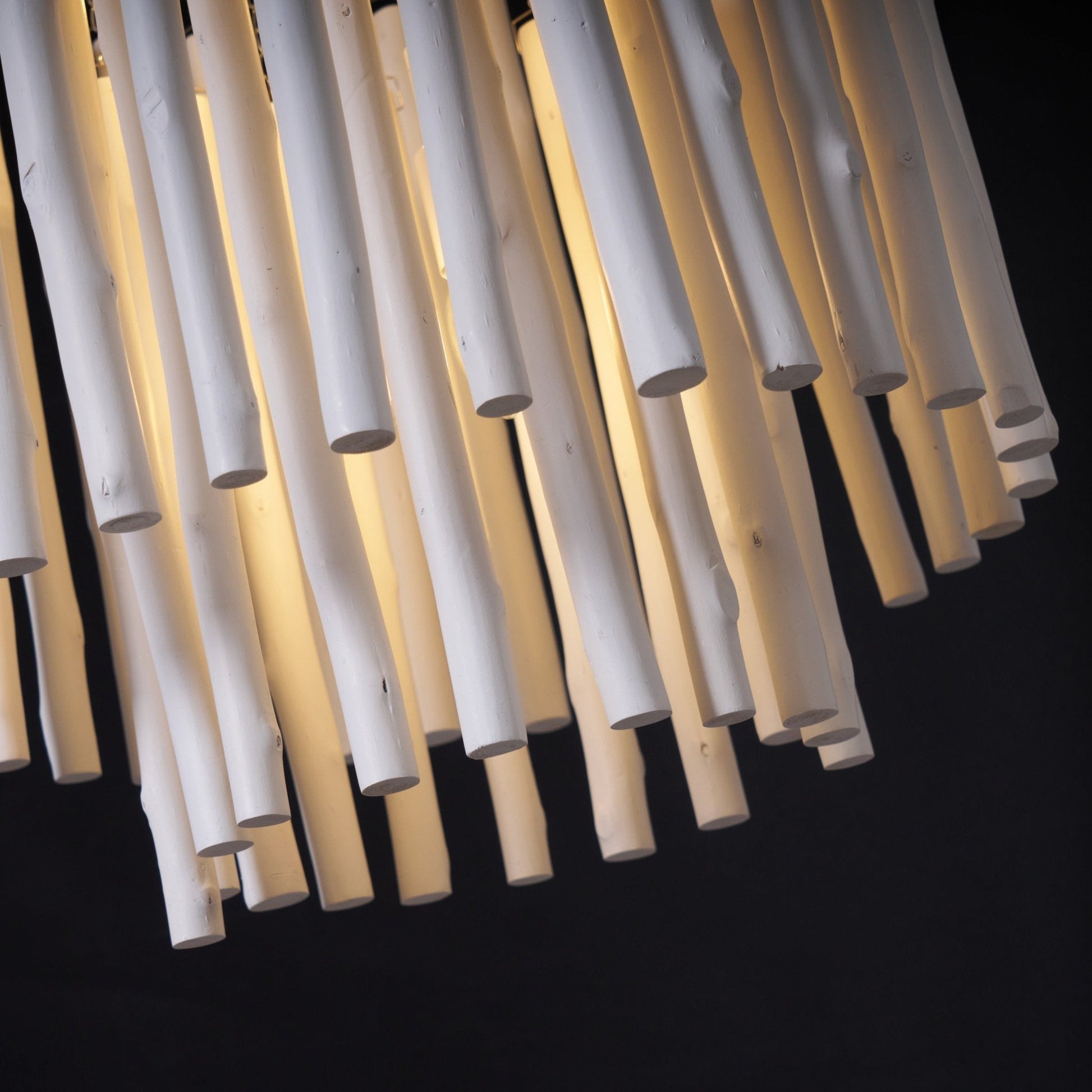 Swinton Chandelier | White Wood & Metal | Multiple Head Options