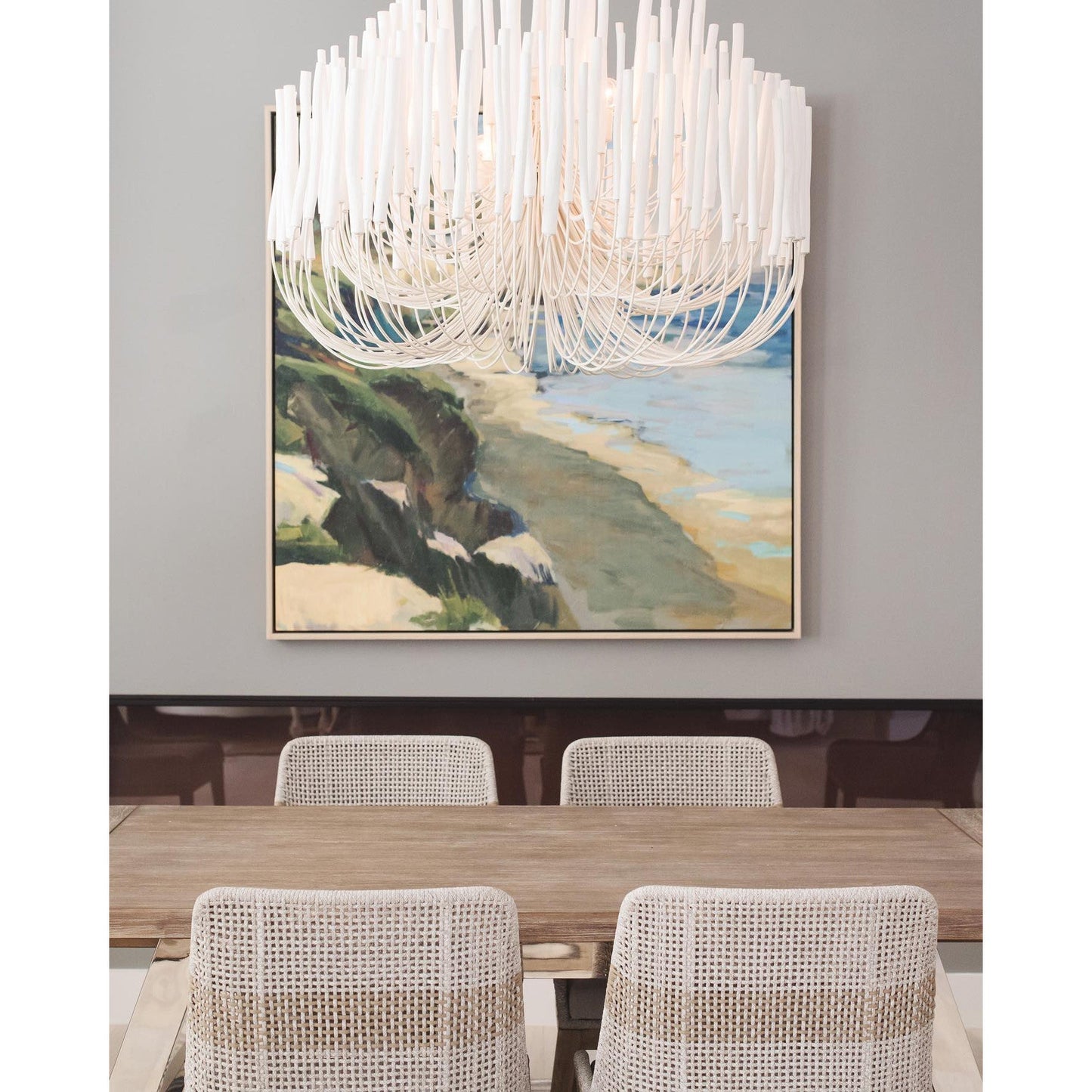 Swinton Chandelier | White Wood & Metal | Multiple Head Options