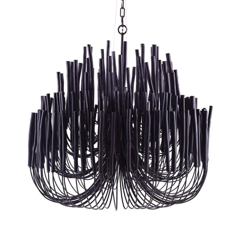 Swinton Chandelier | White Wood & Metal | Multiple Head Options