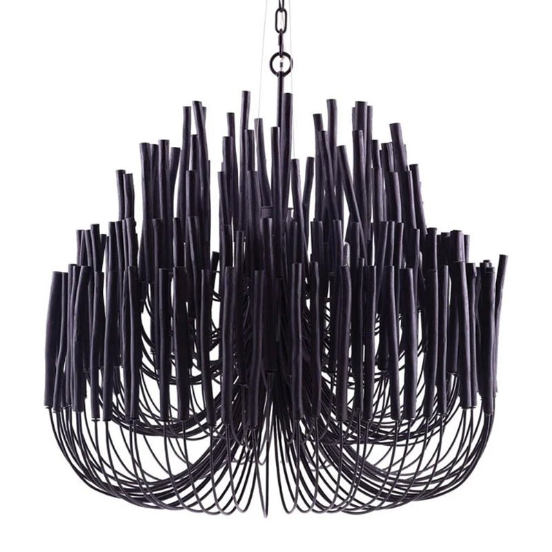 Swinton Chandelier | White Wood & Metal | Multiple Head Options