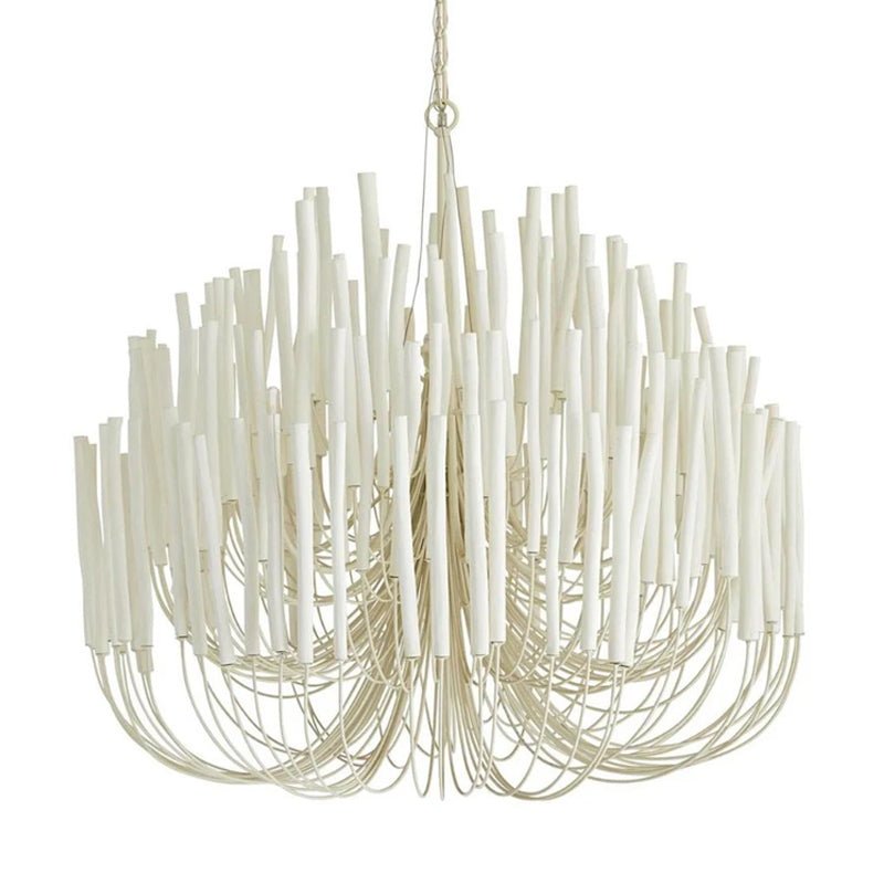 Swinton Chandelier | White Wood & Metal | Multiple Head Options
