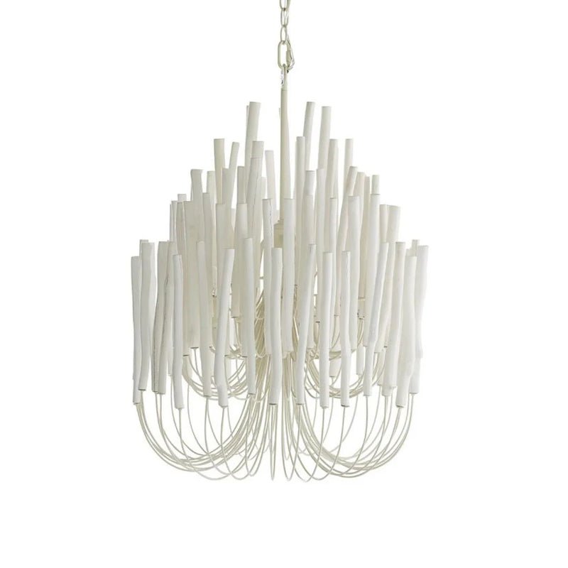 Swinton Chandelier | White Wood & Metal | Multiple Head Options