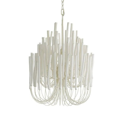 Swinton Chandelier | White Wood & Metal | Multiple Head Options