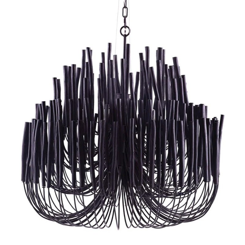 Swinton Chandelier | White Wood & Metal | Multiple Head Options