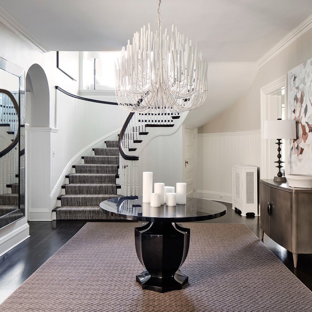 Swinton Chandelier | White Wood & Metal | Multiple Head Options