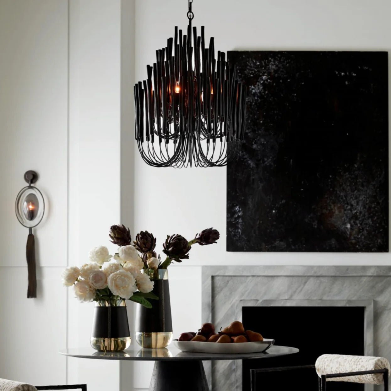 Swinton Chandelier | White Wood & Metal | Multiple Head Options