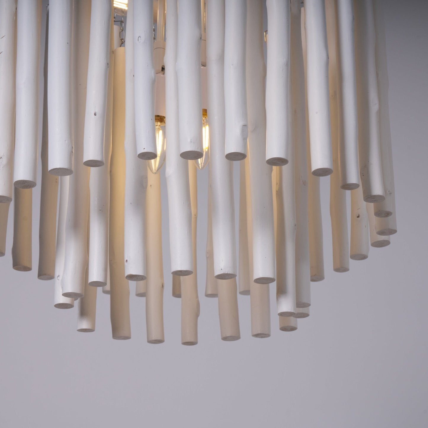 Swinton Chandelier | White Wood & Metal | Multiple Head Options