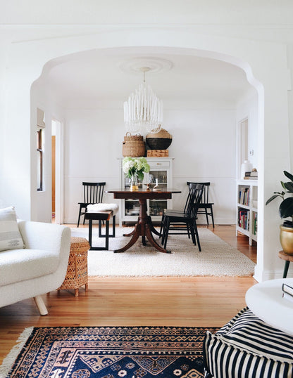 Swinton Chandelier | White Wood & Metal | Multiple Head Options