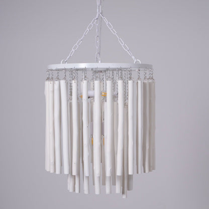 Swinton Chandelier | White Wood & Metal | Multiple Head Options