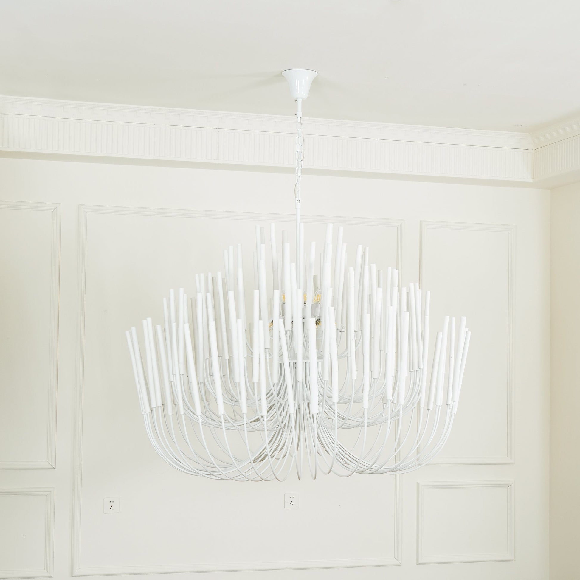 Swinton Chandelier | White Wood & Metal | Multiple Head Options
