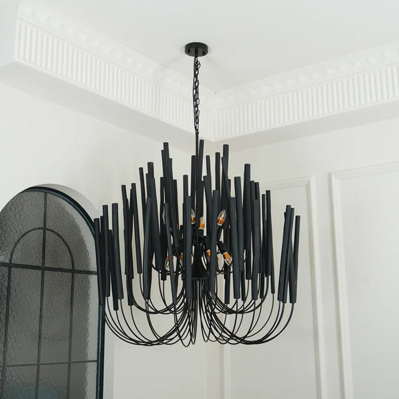 Swinton Chandelier | White Wood & Metal | Multiple Head Options