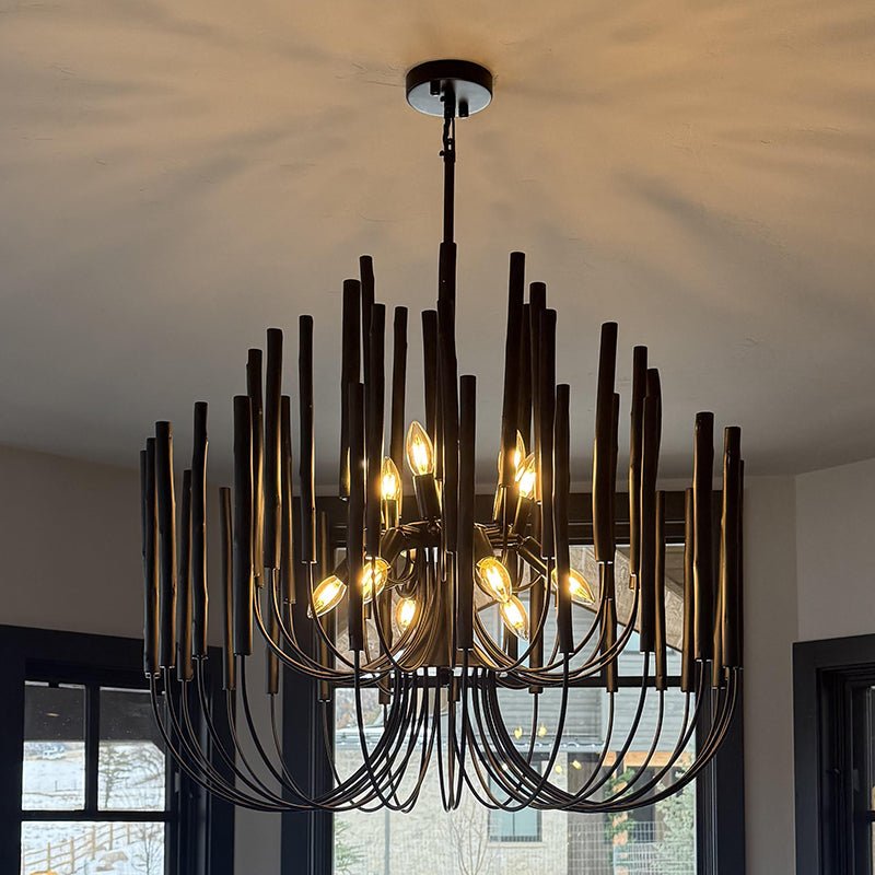Swinton Chandelier | White Wood & Metal | Multiple Head Options