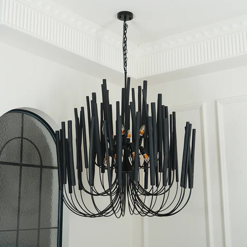 Swinton Chandelier | White Wood & Metal | Multiple Head Options