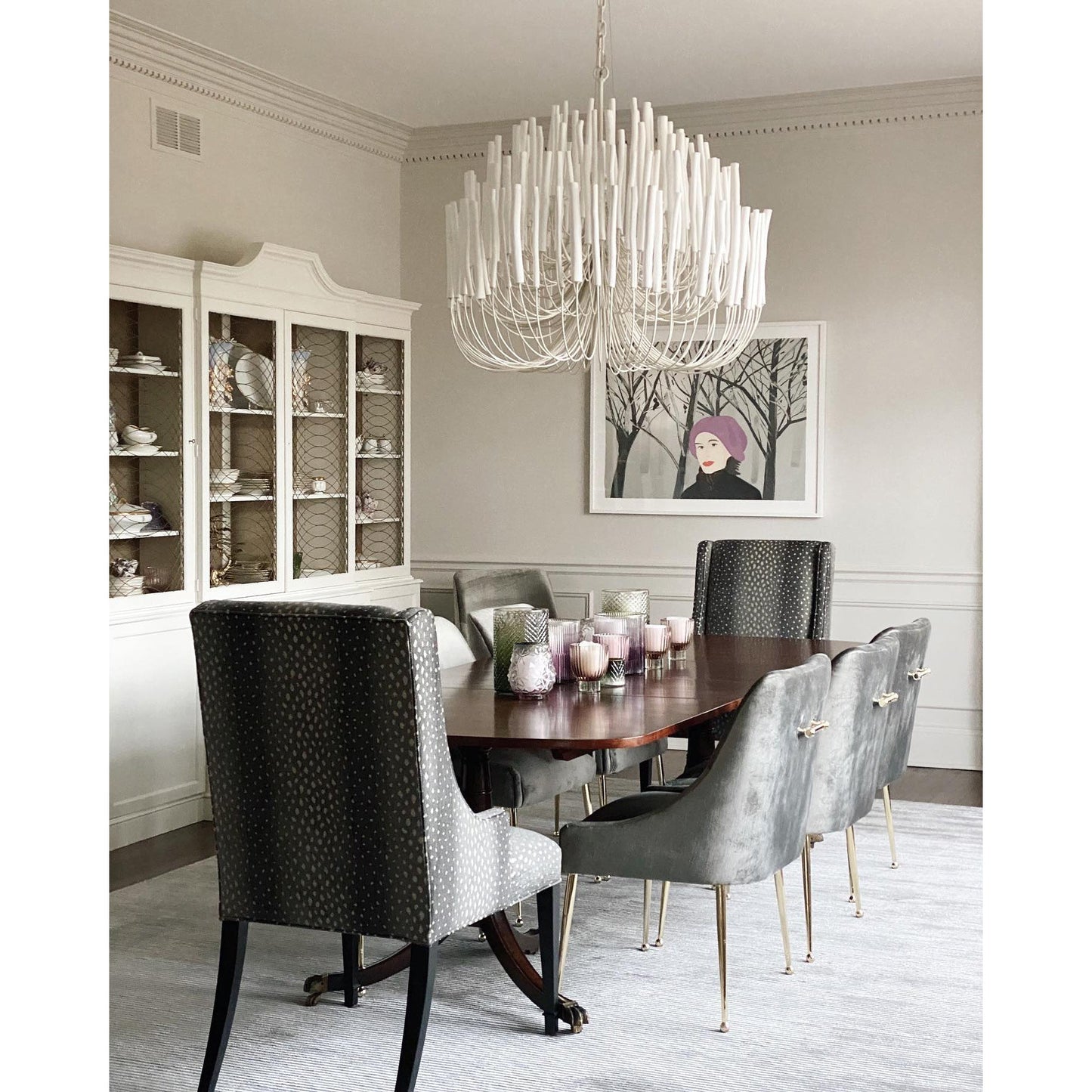 Swinton Chandelier | White Wood & Metal | Multiple Head Options