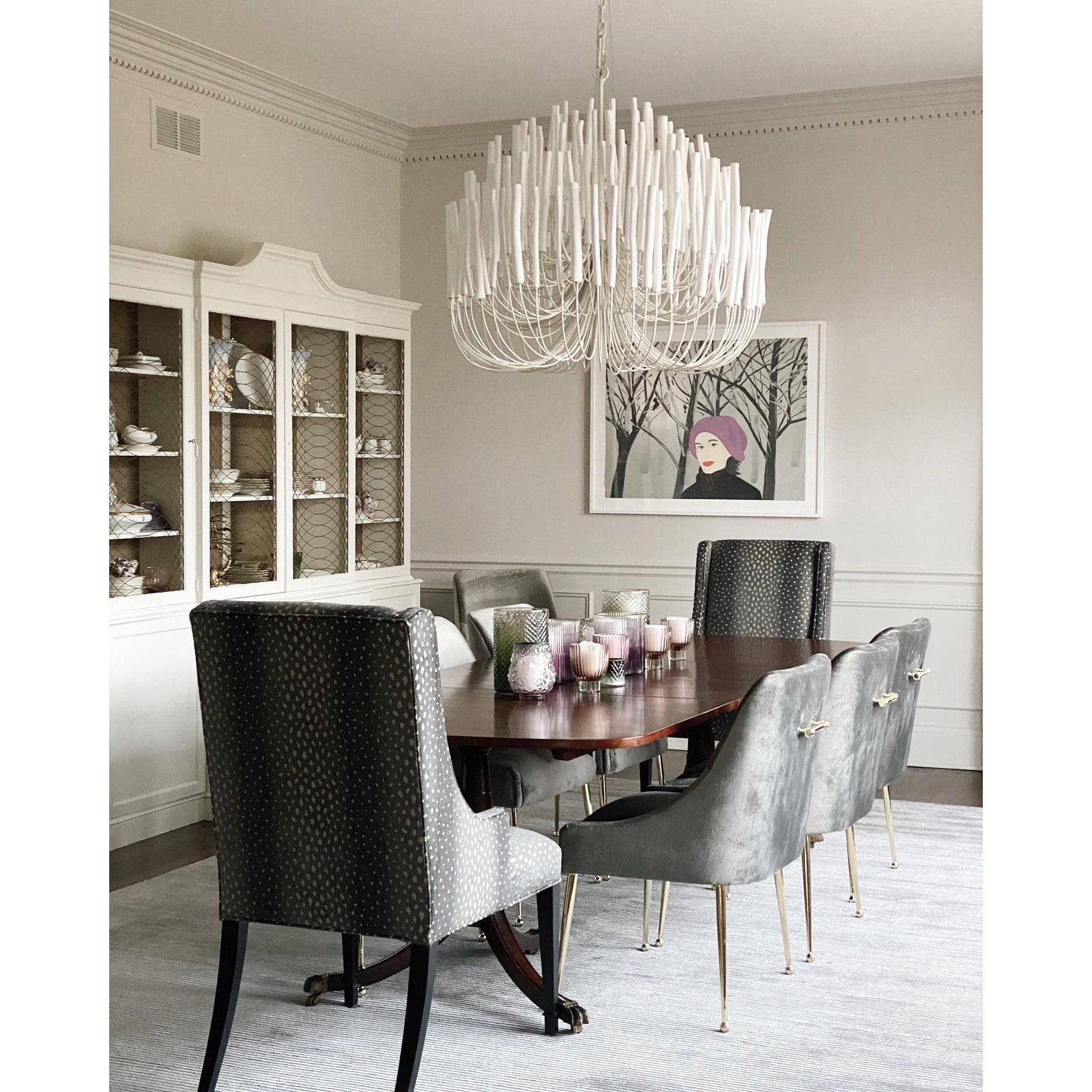 Swinton Chandelier | White Wood & Metal | Multiple Head Options