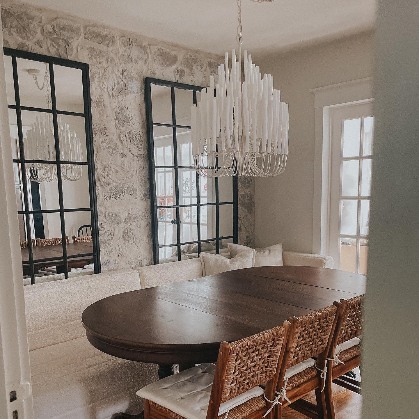 Swinton Chandelier | White Wood & Metal | Multiple Head Options