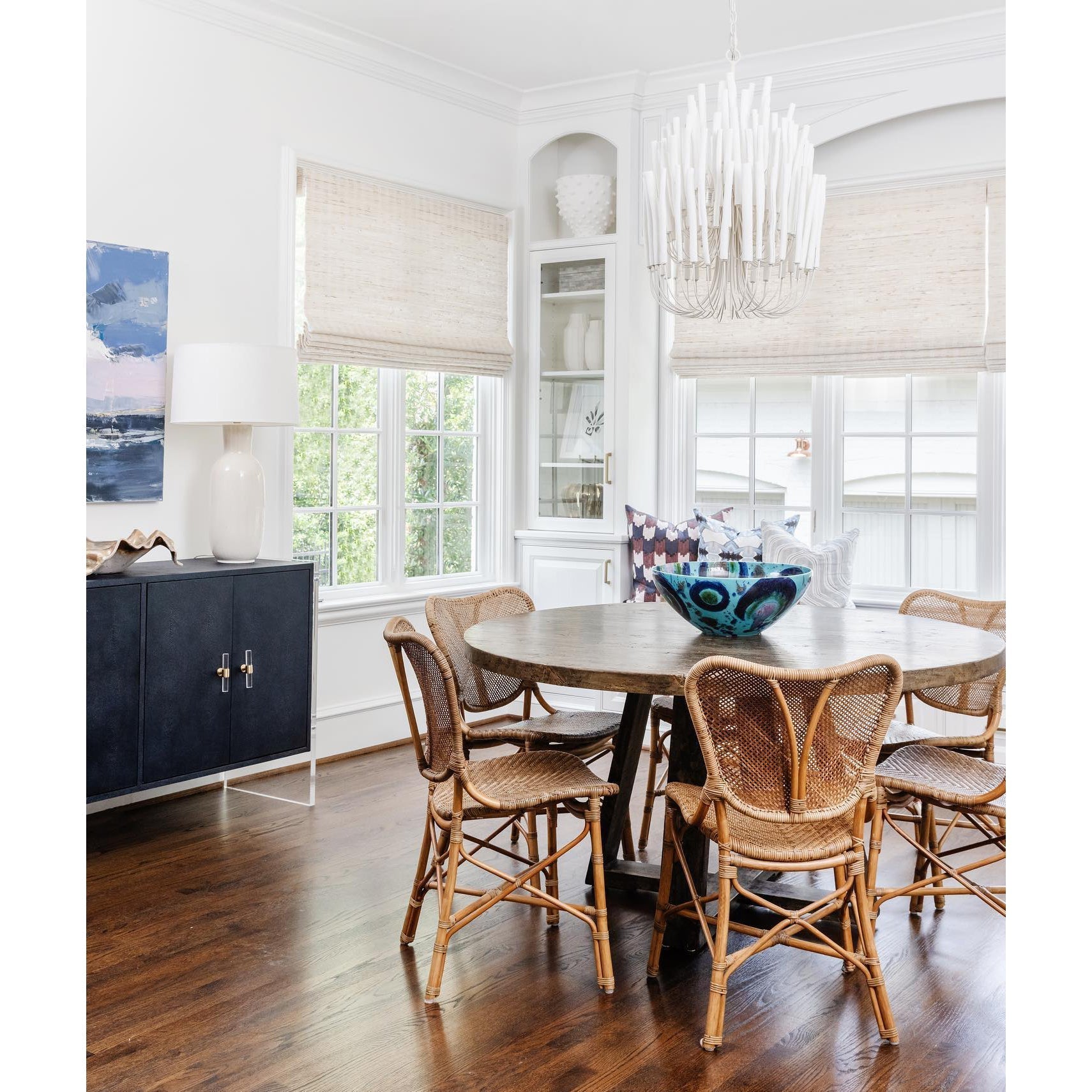 Swinton Chandelier | White Wood & Metal | Multiple Head Options