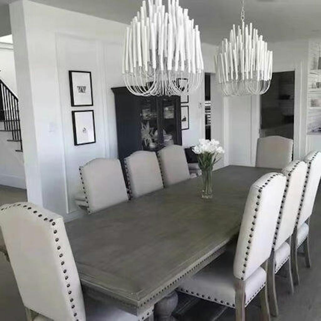 Swinton Chandelier | White Wood & Metal | Multiple Head Options