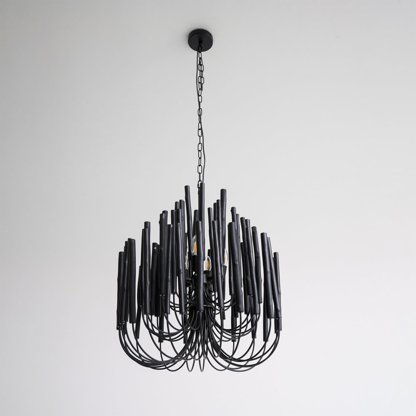 Swinton Chandelier | White Wood & Metal | Multiple Head Options